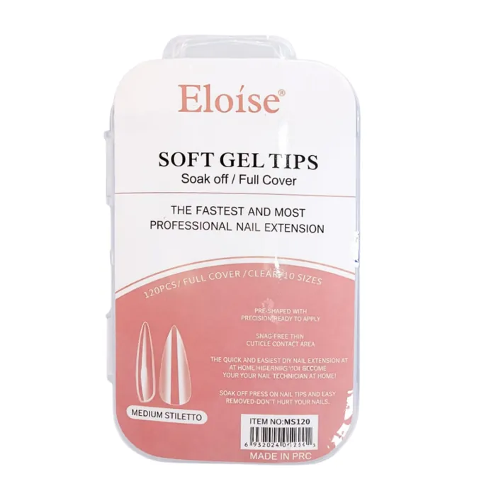 120 Tips Almendra Uñas Esculpida Soft Gel