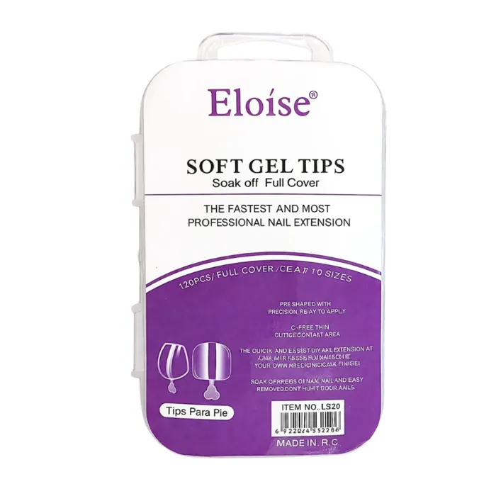120 Tips para Pies Soft Gel Full Cover