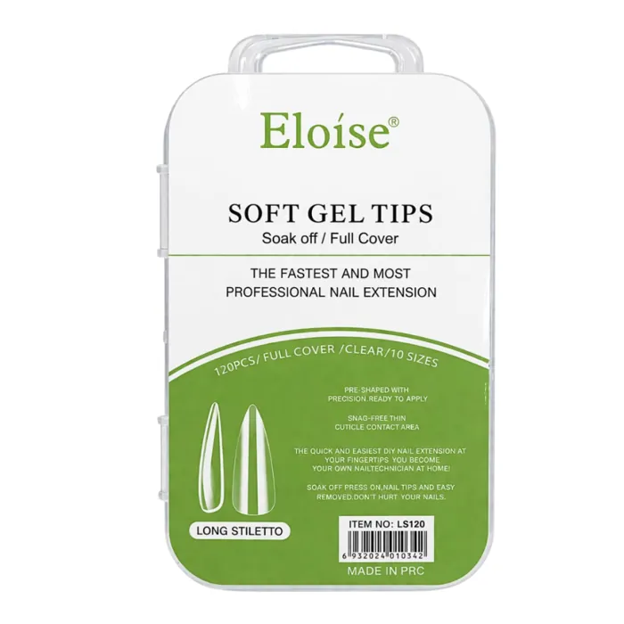 120 Tips Stiletto Uñas Esculpida Soft Gel Full Cover