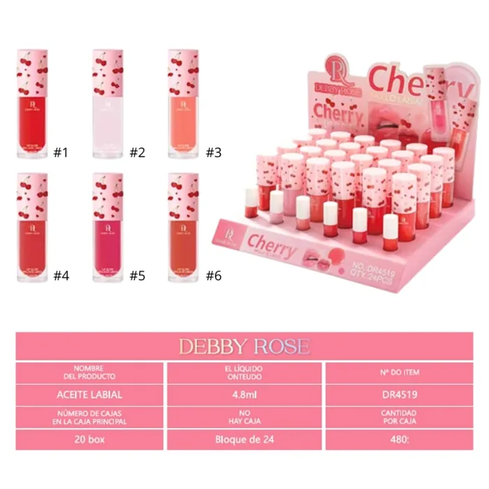 Brillo de Labios Cherry Humectante Balsamo