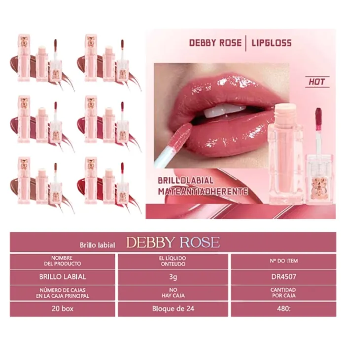 Brillo Labial Lip Gloss Osito Matte Antiadherente