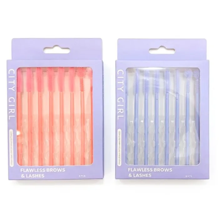 Cepillos x8 Peine para Cejas Pestañas de Silicona Formas