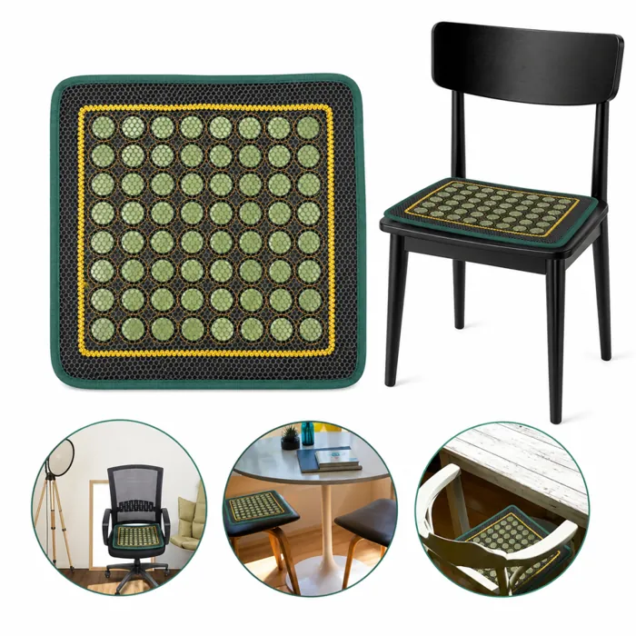 Cojin de Asiento con Jade Piedra Natural Masajeadora Silla