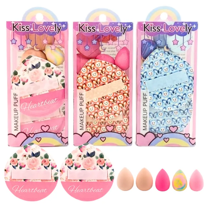 Combo de Esponjas para Maquillaje Kiss Lovely