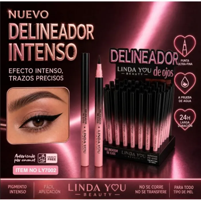 Delineador de Ojos Intenso en Fibra