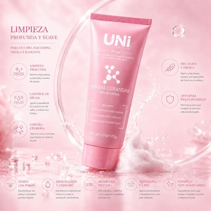 Facial Cleanear Uni Cosmeticos Niacinamida