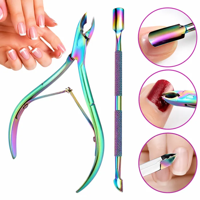 Kit Alicate Corta Cutícula+repujador de Cutícula