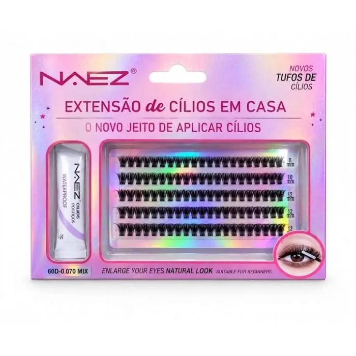 Kit de Extension de Pestañas en Racimos + Pegamento Naez