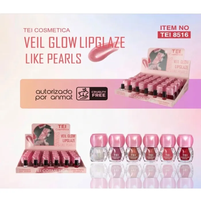 Labial Gloss Lipglaze Veil Glow Shining