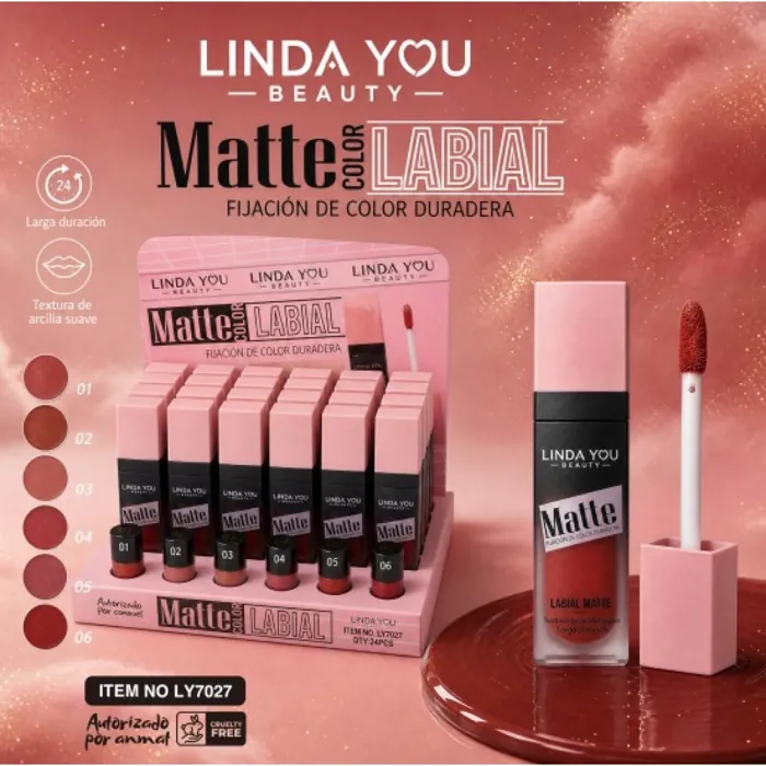 Labial Matte Lip Gloss Fijacion Duradera