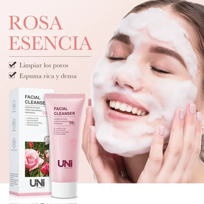 Limpiador Facial Hidratante de Rosas con Acido Hialuronico