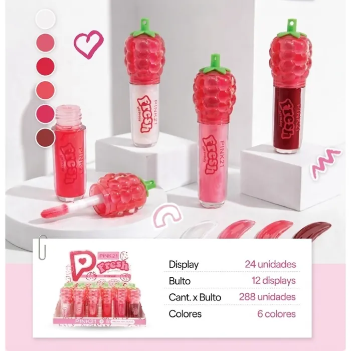 Lip Gloss Brillo con Color Fresh Collection