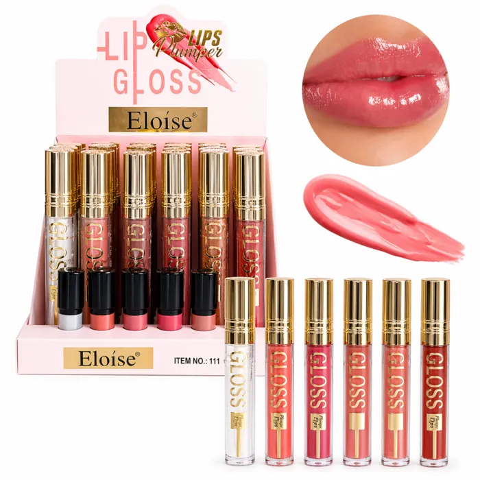 Lips Gloss Hidratante con Glitter Plumper Voluminoso