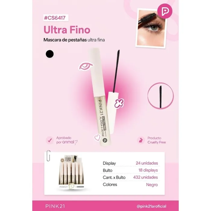 Mascara de Pestañas Ultra Fino Transparente