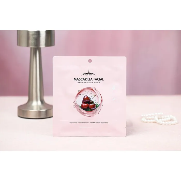 Mascarilla Facial Fibra Vegetal Cereza