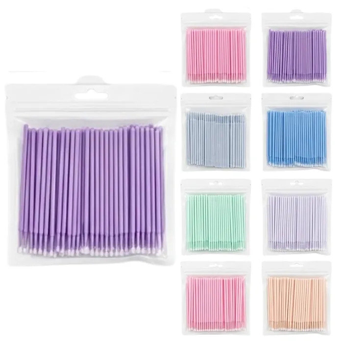 Micro Hisopos para Extensión de Pestaña x100 en Bolsa