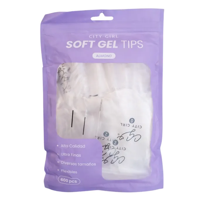Pack x600 Tips Soft Gel / Press On Almendra