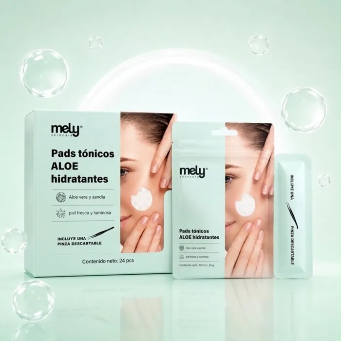 Pads Tonicos Aloe Humectantes con Pinza Descartable