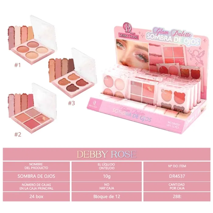 Paleta de Sombra para Ojos Eyeshadow 4 Tonos