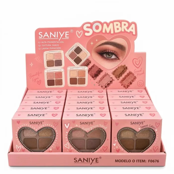 Paleta de Sombras 4 Tonos Larga Duracion