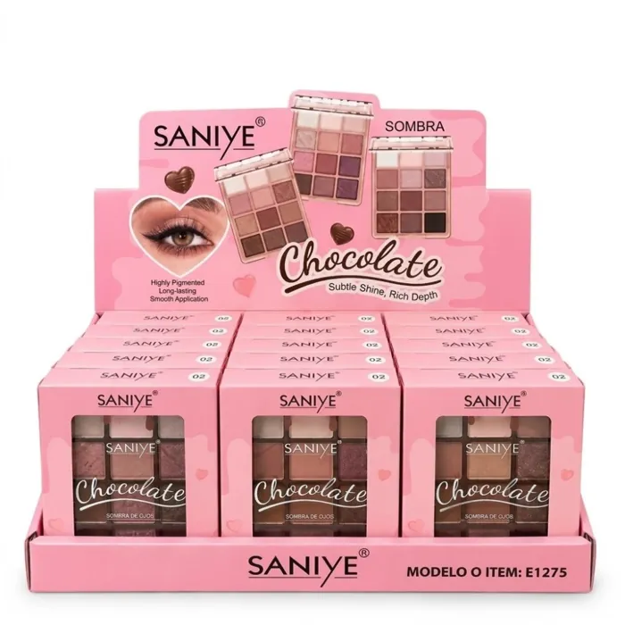 Paleta de Sombras Chocolate 12 Tonos Larga Duracion