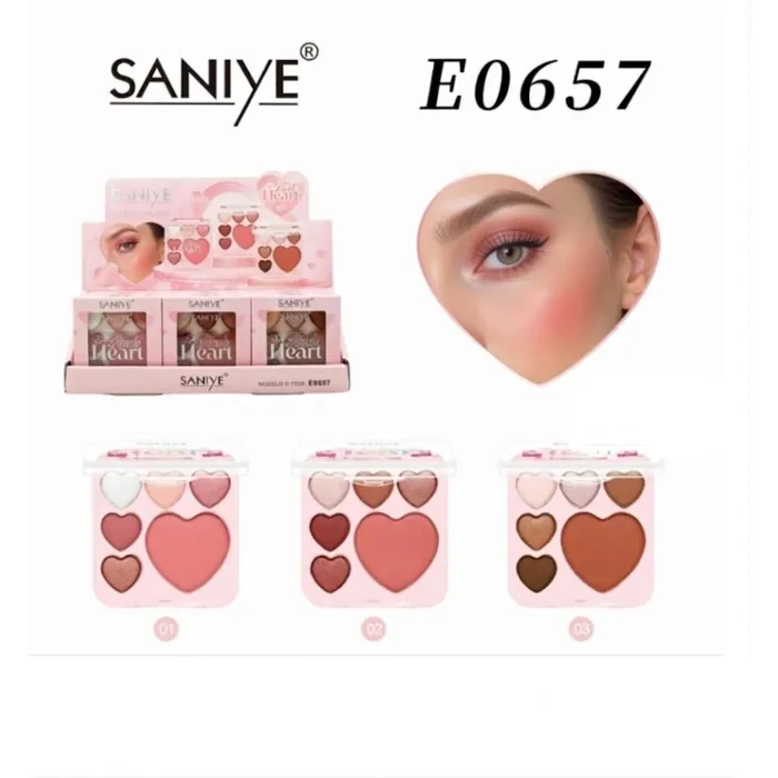 Paleta de Sombras y Rubor 6 Tonos Flush Heart