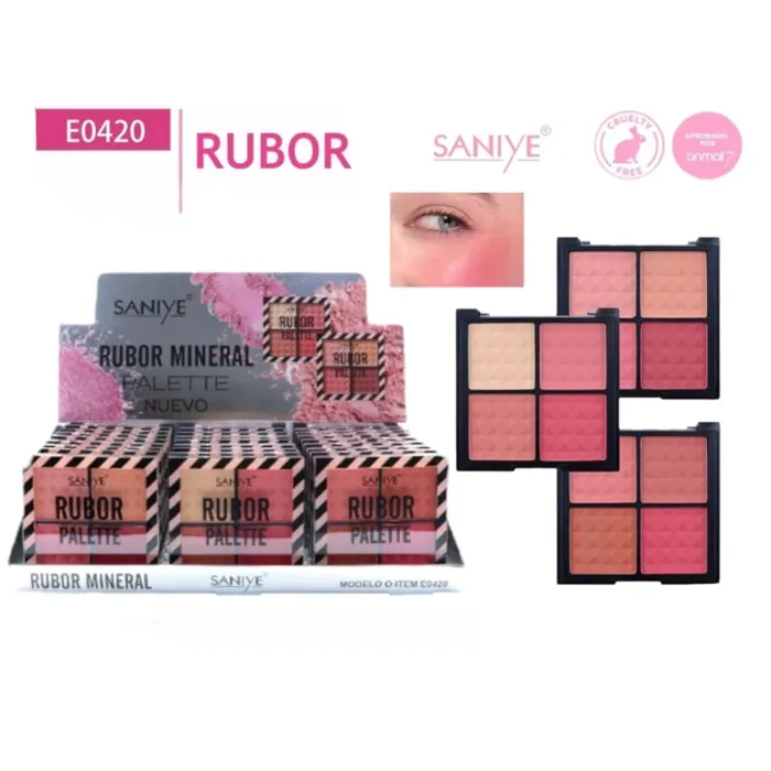 Paleta Rubor 4 Tonos
