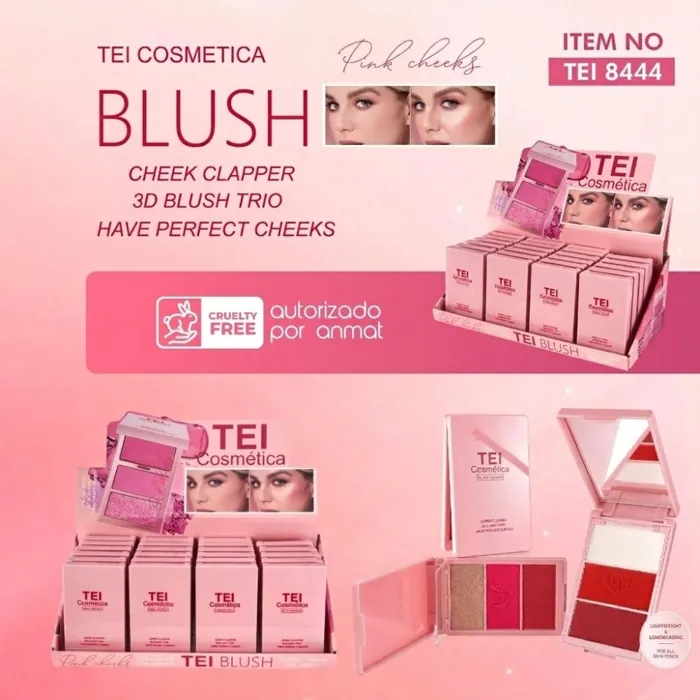 Paleta Trio de Rubor Blush Cheek Clapper 3d
