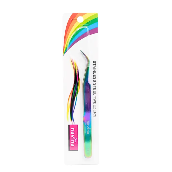 Pinza Curva Tornasol para Extensiones de Pestañas