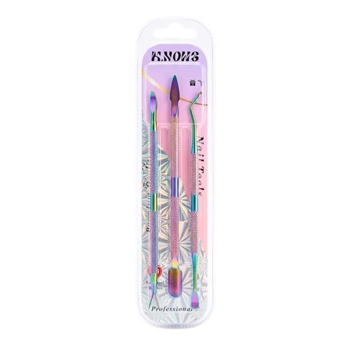 Set 3 Repujadores de Cuticulas Acero Inoxidable Tornasol