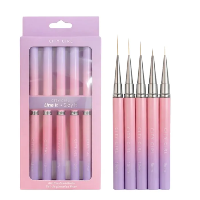 Set de 5 Pinceles Liner Fino para Art Girl