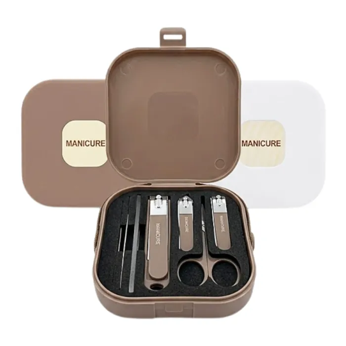 Set de y Pedicura 6 Piezas Acero Inoxidable Viaje