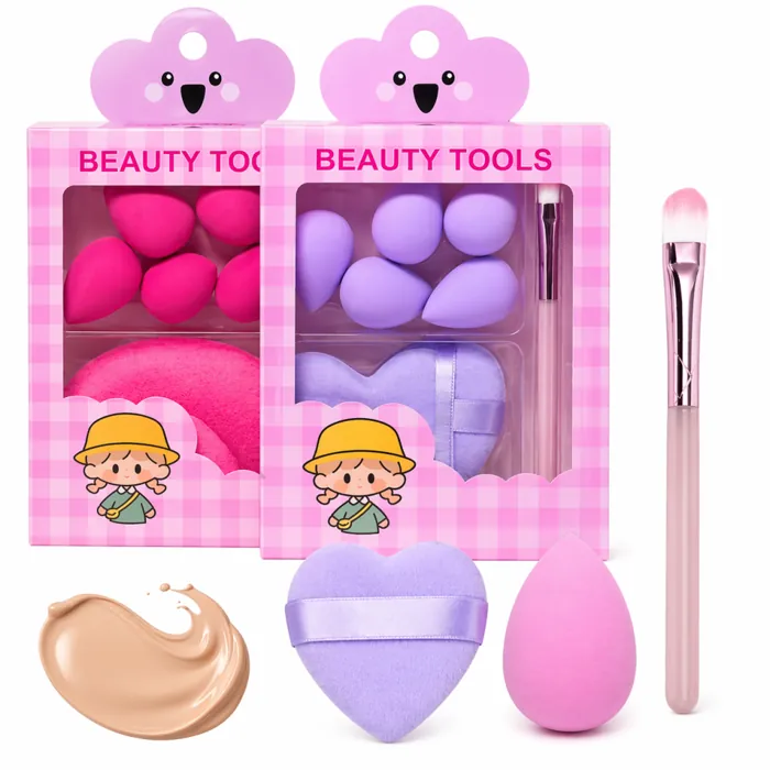 Set de Mini Esponjas Blender Flufy y Pincel