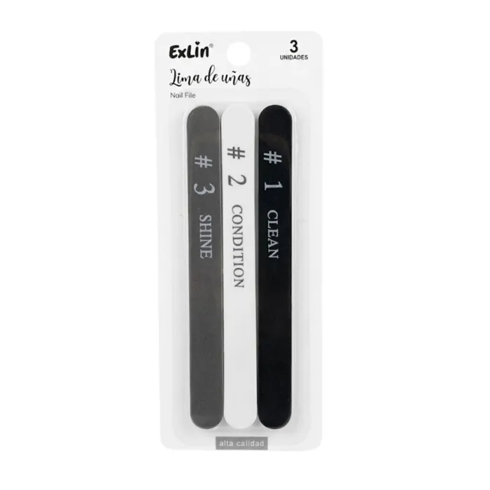 Set x3 Limas para Limar Condicionar y Pulir