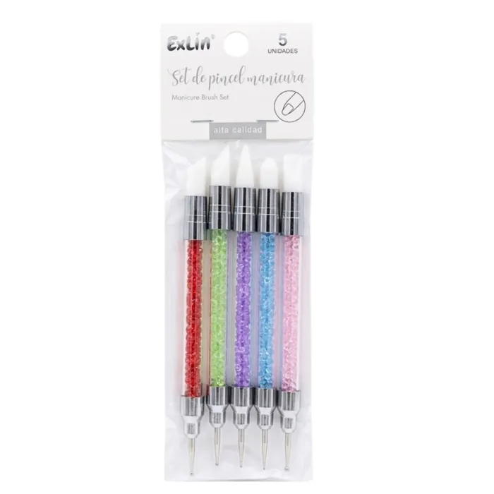 Set x5 Pinceles Dotting y Repujador de Goma