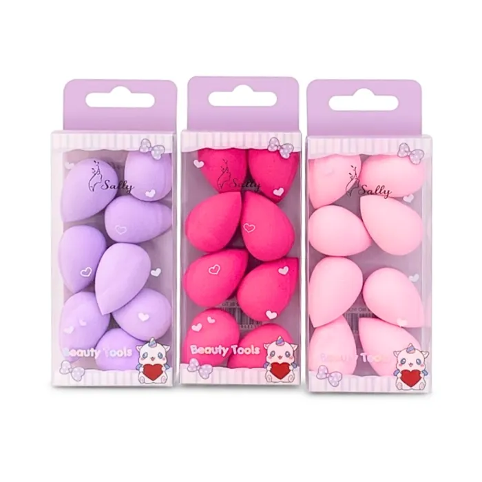 Set x8 Mini Esponjas Blender Sally Base Corrector Liquido