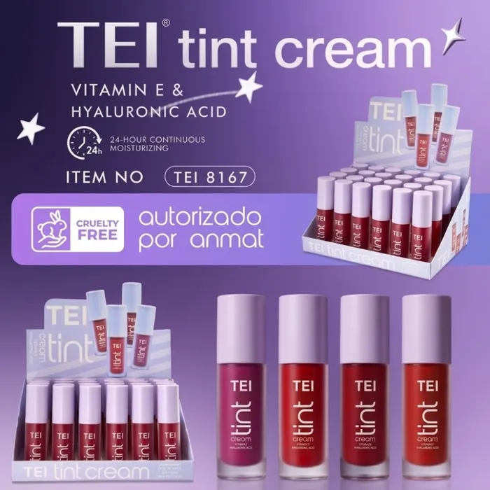 Tinta Labial en Crema con Vitamina E y Acido Hialuronico