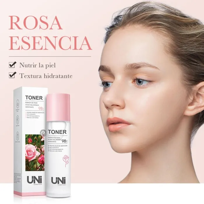 Toner Agua Tonica Hidratante de Rosas Acido Hialuronico